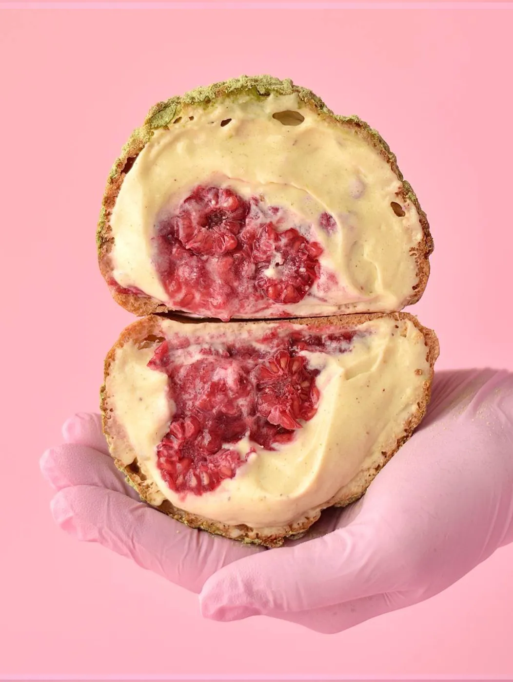 Raspberry–Pistachio Puff