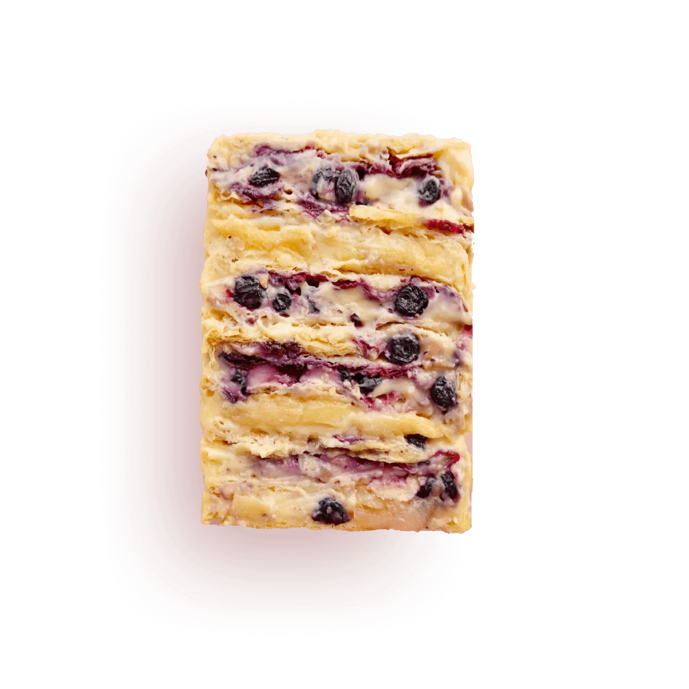 Namelaka Napoleon with Caramelized Apples and Blueberries