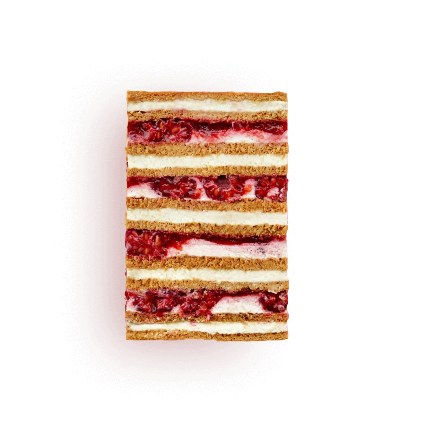 Honey Cake with Fresh Raspberries